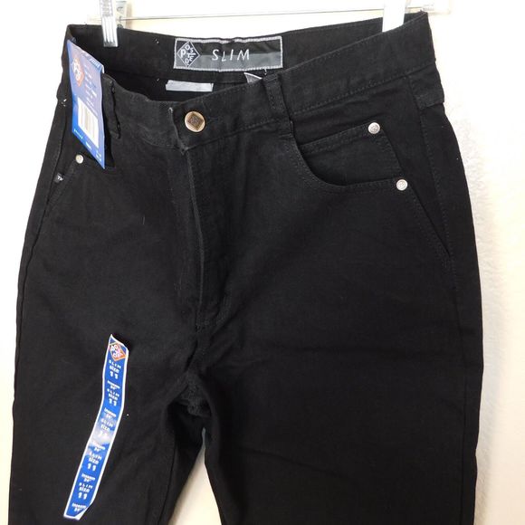 Women's Vintage 90s Posted Jeans Slim Size 11 NWT New 31x34 Black 932037L - Picture 5 of 11